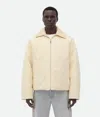 Bottega Veneta Cotton Twill Puffer Jacket In Sea Salt