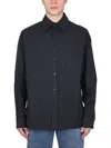 Bottega Veneta Men's Cotton Twill Shirt In Blue