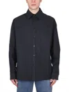 Bottega Veneta Men's Cotton Twill Shirt In Blue