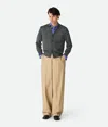 Bottega Veneta Cotton Twill Straight Pants In Beige