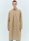 Bottega Veneta Men Cotton Twill Trench Coat In Beige