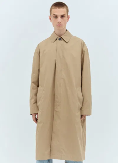 Bottega Veneta Cotton Twill Trench Coat In Beige