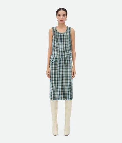 Bottega Veneta Cotton Viscose Check Top In Multicolor