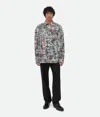 Bottega Veneta Cotton Wool Memory Print Shirt In Chalk/multicolour
