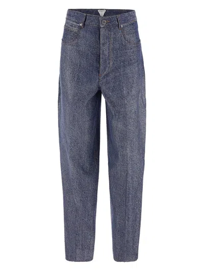 Bottega Veneta Cotton Wool Twill Trousers In Blue