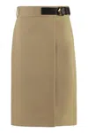 Bottega Veneta Cotton Wrap Skirt With Belt And Buckle