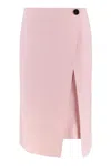 Bottega Veneta Skirt Twill Button Detail Slit Wrap Design