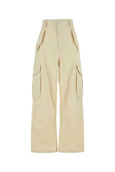 Bottega Veneta Sand Cotton Blend Cargo Pant In Neutral