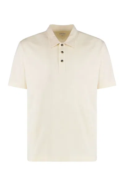 Bottega Veneta Cotton-piqué Polo Shirt In Neutral