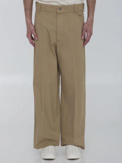 Bottega Veneta Cotton-twill Bush-trousers In Brown