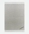 Bottega Veneta Cashmere Blanket With Intreccio Motif In Grey