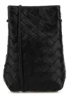 Bottega Veneta Leather Smartphone Case In Black
