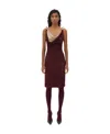 Bottega Veneta Fluid Suede Sleeveless Knee-length Dress In Brown