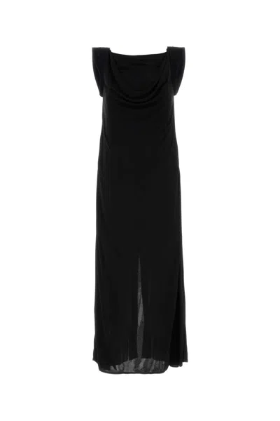 Bottega Veneta Cowl-neck Viscose Dress In Black