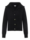 Bottega Veneta Wool Cardigan In Black
