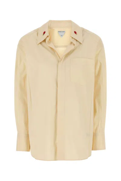 Bottega Veneta Cream Cotton Blend Shirt In Neutral