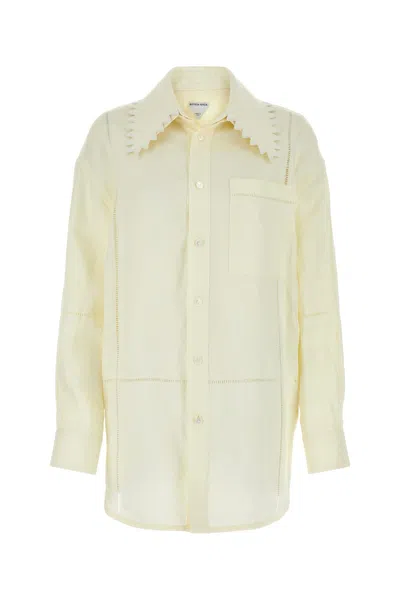BOTTEGA VENETA CREAM LINEN SHIRT