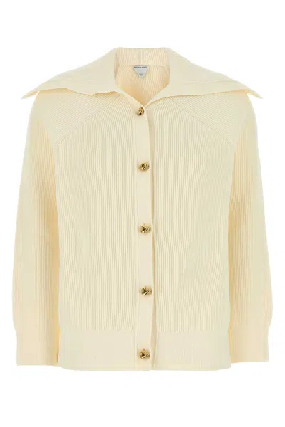 Bottega Veneta Cream Stretch Cotton Blend Cardigan