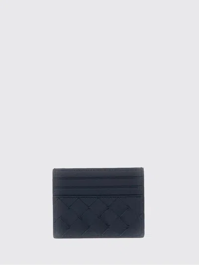 Bottega Veneta Credit Card Holder In Woven Leather In Black