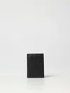 Bottega Veneta Men Intrecciato Card Holder With Flap In Black