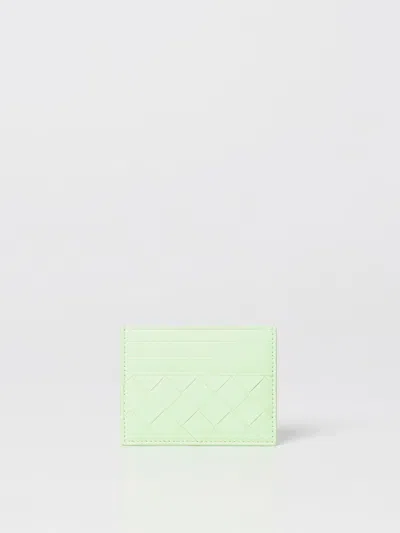 Bottega Veneta Credit Card Holder In Woven Nappa In Green