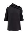 Bottega Veneta Crepe Top In Black