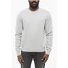 Bottega Veneta Crew Neck Cashmere Blend Sweater With Leather Patches