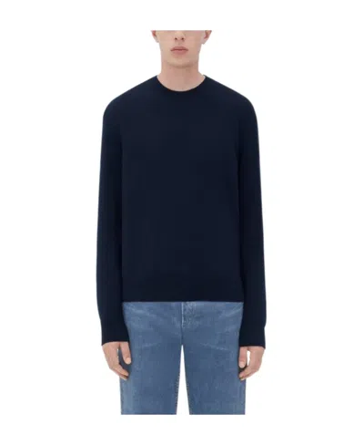 Bottega Veneta Crew-neck Cashmere Jumper In Blue