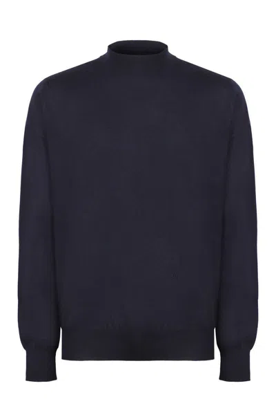 Bottega Veneta Crew-neck Cashmere Sweater In Blue