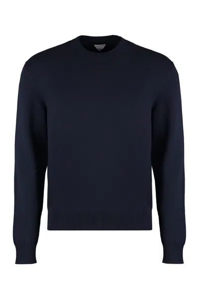 Bottega Veneta Crew-neck Cashmere Sweater In Blue
