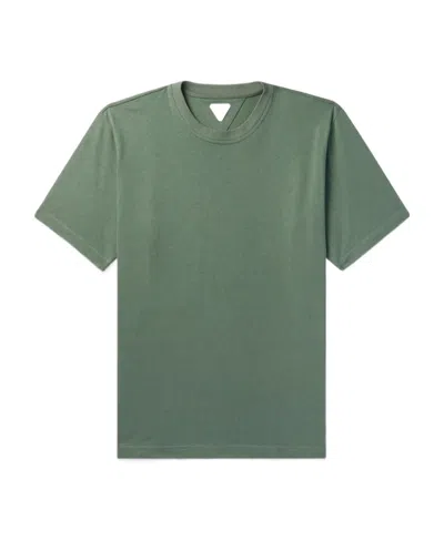 Bottega Veneta Crew-neck Cotton T-shirt In Green