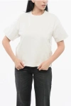Bottega Veneta Crew Neck Cotton T-shirt With Popeline Lining