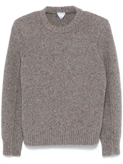Bottega Veneta Crew Neck Jumper In 1830 Riverbed Melange