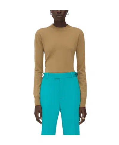 Bottega Veneta Crew-neck Jumper In Green