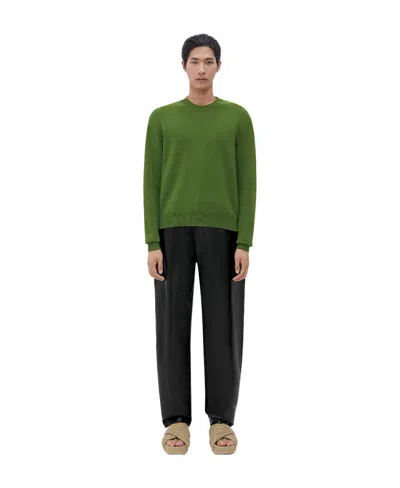 Bottega Veneta Crew-neck Knitted Jumper In Green