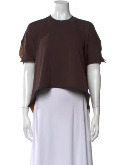 Pre-owned Bottega Veneta Crew Neck Short Sleeve Top In Brown