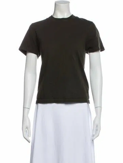 Pre-owned Bottega Veneta Crew Neck Short Sleeve T-shirt In Brown