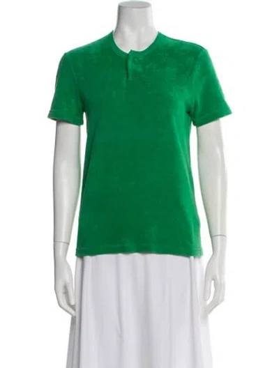 Pre-owned Bottega Veneta Crew Neck Short Sleeve T-shirt In Green