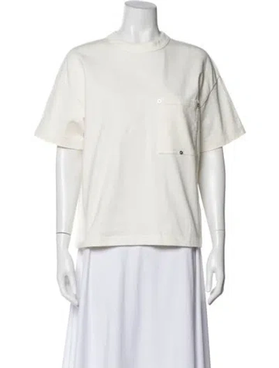 Pre-owned Bottega Veneta Crew Neck Short Sleeve T-shirt In Neutral