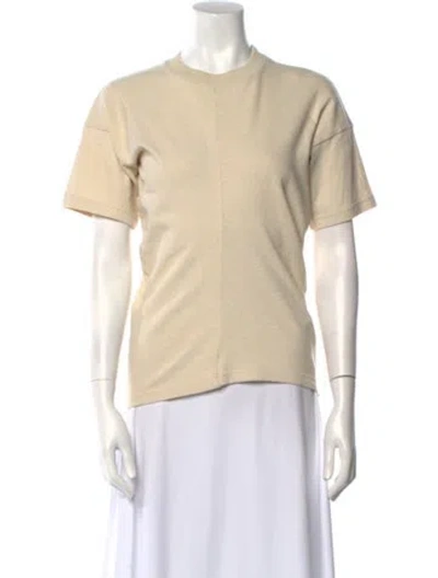 Pre-owned Bottega Veneta Crew Neck Short Sleeve T-shirt In Neutral