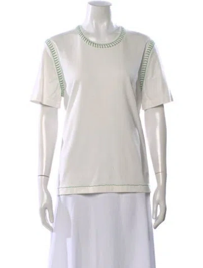 Pre-owned Bottega Veneta Crew Neck Short Sleeve T-shirt In Neutral