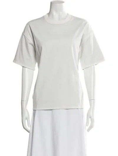 Pre-owned Bottega Veneta Crew Neck Short Sleeve T-shirt In White