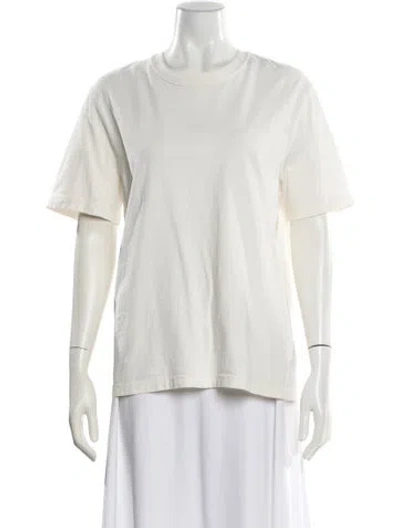 Pre-owned Bottega Veneta Crew Neck Short Sleeve T-shirt In White
