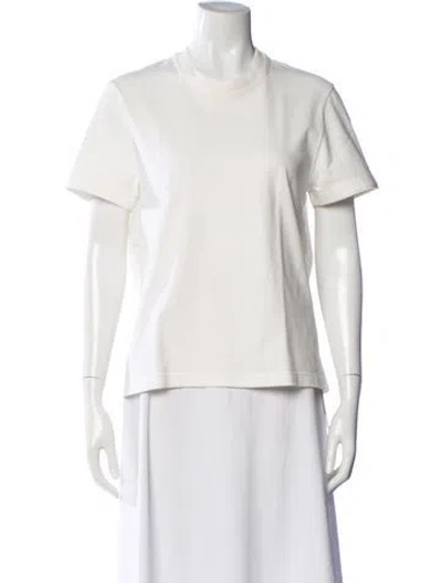 Pre-owned Bottega Veneta Crew Neck Short Sleeve T-shirt In White