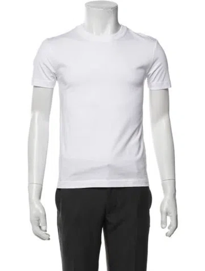 Pre-owned Bottega Veneta Crew Neck Short Sleeve T-shirt In White