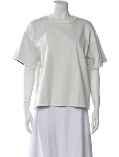 Pre-owned Bottega Veneta Crew Neck Short Sleeve T-shirt In White