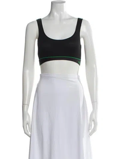 Pre-owned Bottega Veneta Crew Neck Sleeveless Sports Bra In Black