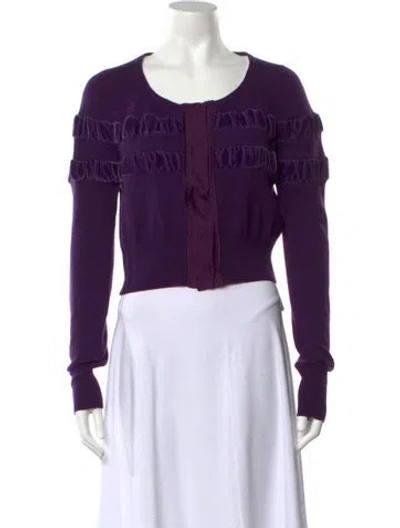 Pre-owned Bottega Veneta Crew Neck Sweater In Purple