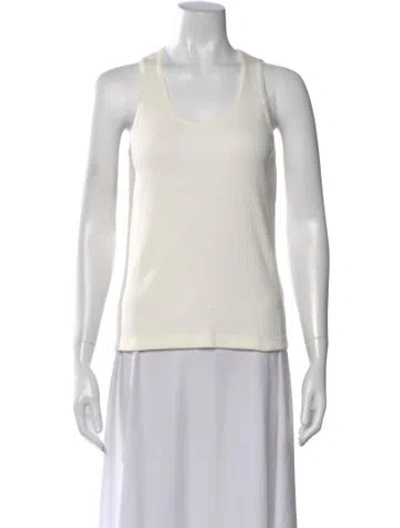 Pre-owned Bottega Veneta Crew Neck Sweater In White