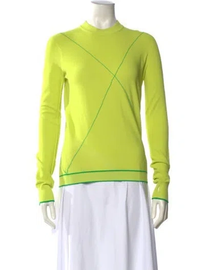 Pre-owned Bottega Veneta Crew Neck Sweater In Yellow